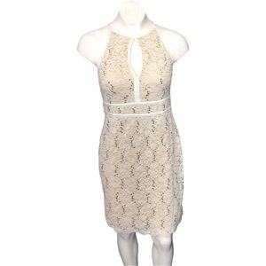 Night Way Collections Cream Lace Midi Dress